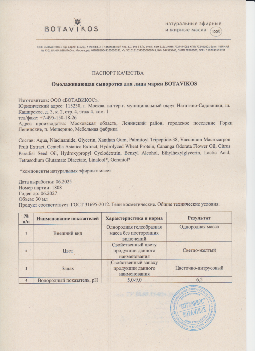 Паспорт №062025
